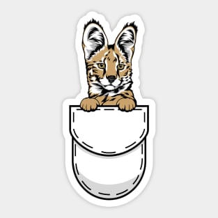 Funny Savannah Pocket Cat Sticker